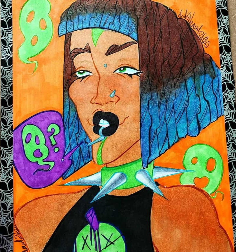 Grunge-goth Hermes Costello