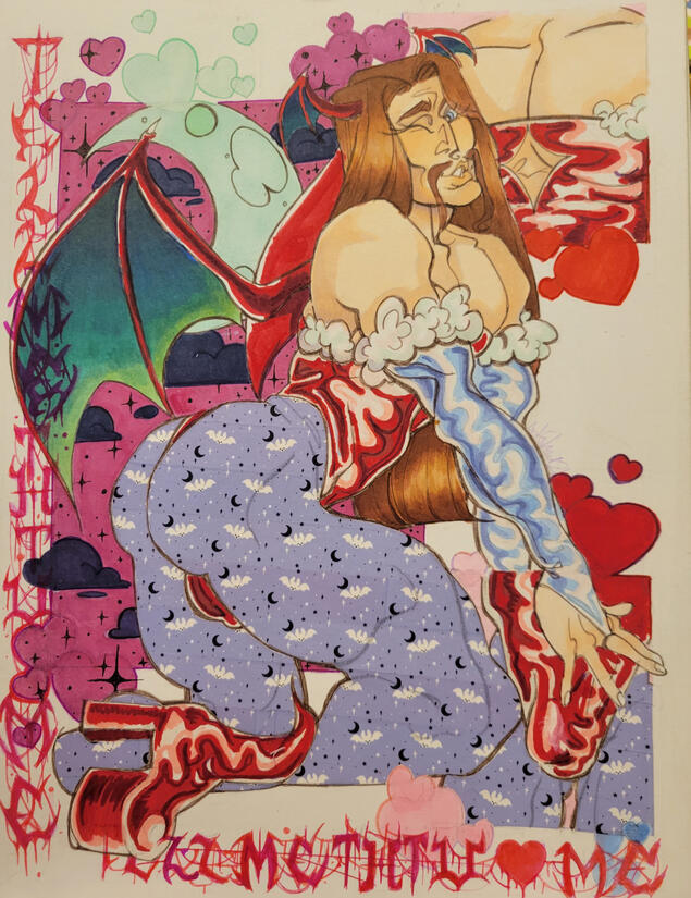 Toki Cosplaying as Lilith (Darkstalkers)